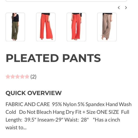 Women’s Gray Raw Hem Business Casual/Loungewear/Dress Pleated Pants- One Size - Picture 2 of 6